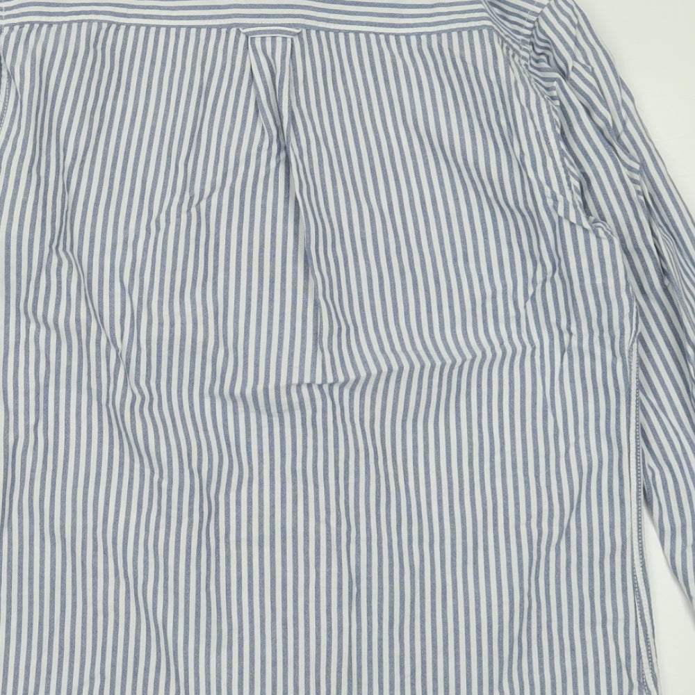 Mens UK Size M Burton Blue  Button-Up Long Sleeve Casual Shirt