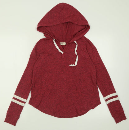 Hollister Womens Pink  Viscose Pullover Hoodie Size XS  Pullover