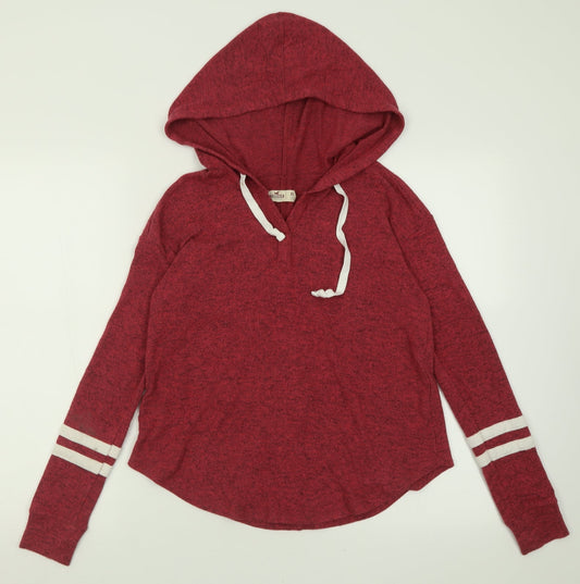 Hollister Womens Pink  Viscose Pullover Hoodie Size XS  Pullover
