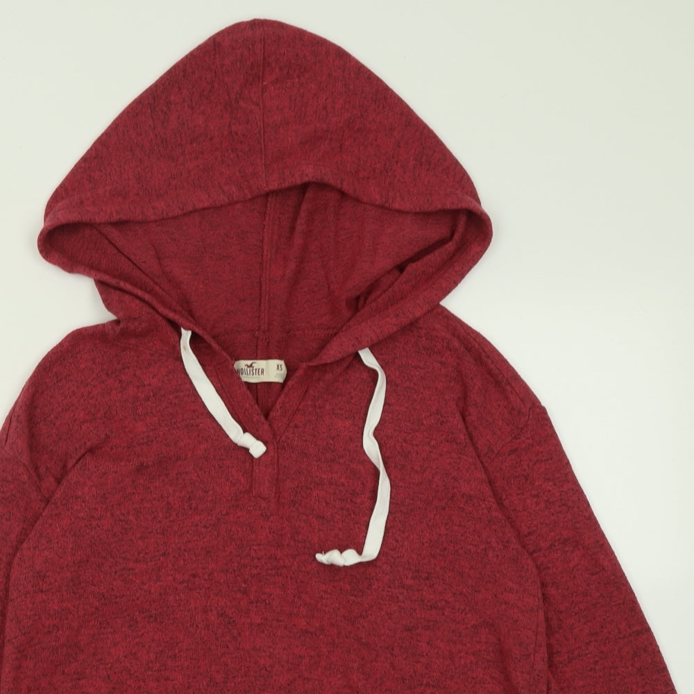 Hollister Womens Pink  Viscose Pullover Hoodie Size XS  Pullover
