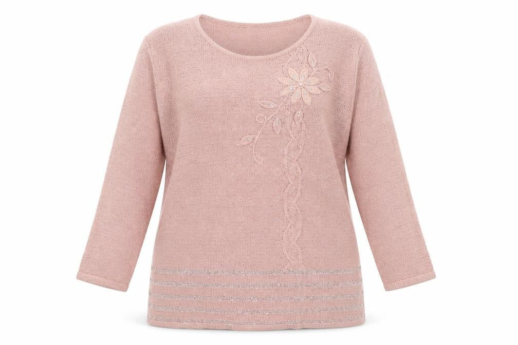 Womens UK Size 16 Slimma Pink Pullover Jumper