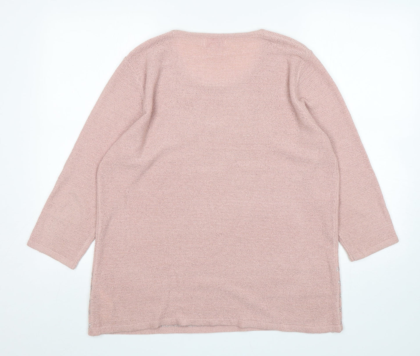 Womens UK Size 16 Slimma Pink Pullover Jumper