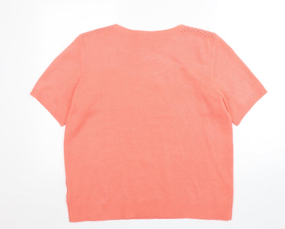 Womens UK Size 16 Preworn Pink Pullover Jumper