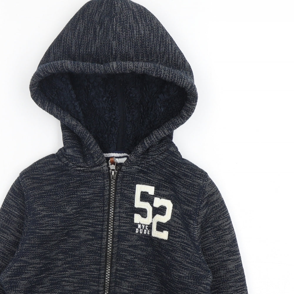 Palomino Boys Blue  Cotton Full Zip Hoodie Size 6 Years  Zip