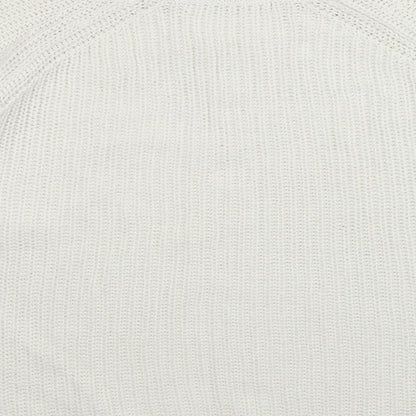 George Womens White Round Neck  Cotton Pullover Jumper Size 18