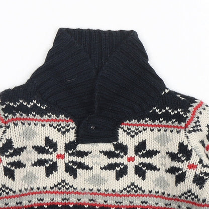 George Boys Multicoloured Fair Isle Acrylic Pullover Jumper Size 12-18 Months  Pullover