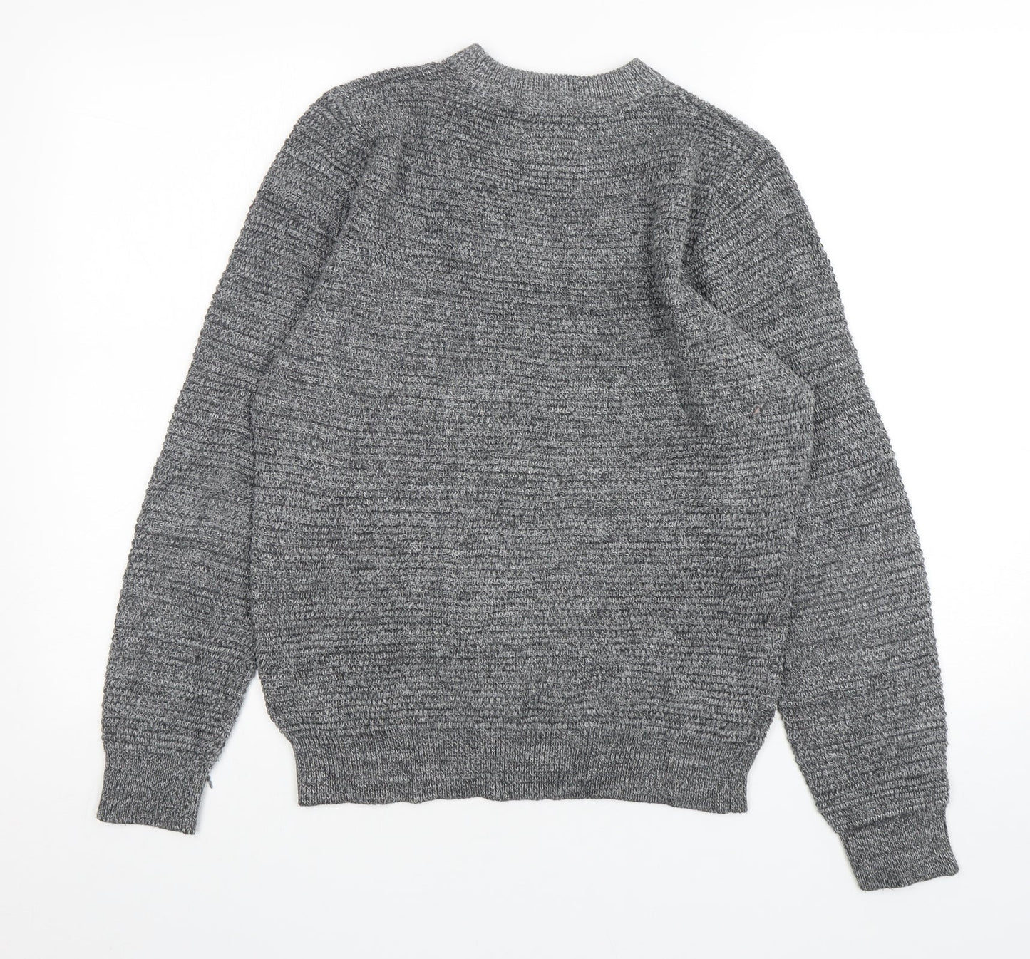 Shore Leave Mens Grey Round Neck  Cotton Pullover Jumper Size S