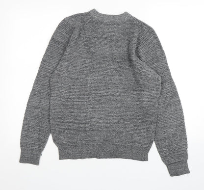 Shore Leave Mens Grey Round Neck  Cotton Pullover Jumper Size S