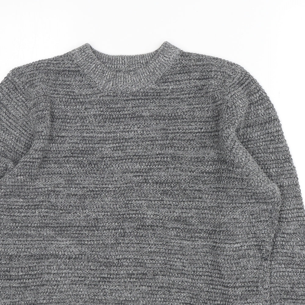 Shore Leave Mens Grey Round Neck  Cotton Pullover Jumper Size S