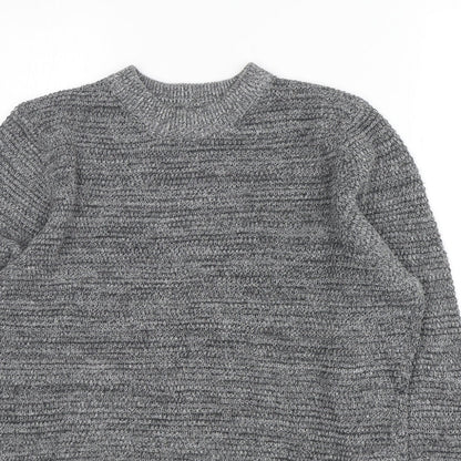 Shore Leave Mens Grey Round Neck  Cotton Pullover Jumper Size S