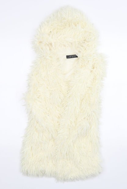 Jumpo Womens Beige  Polyester Vest Hoodie Size S