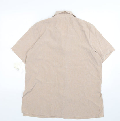 Womens UK Size 16 Bonmarché Beige Basic Button-Up