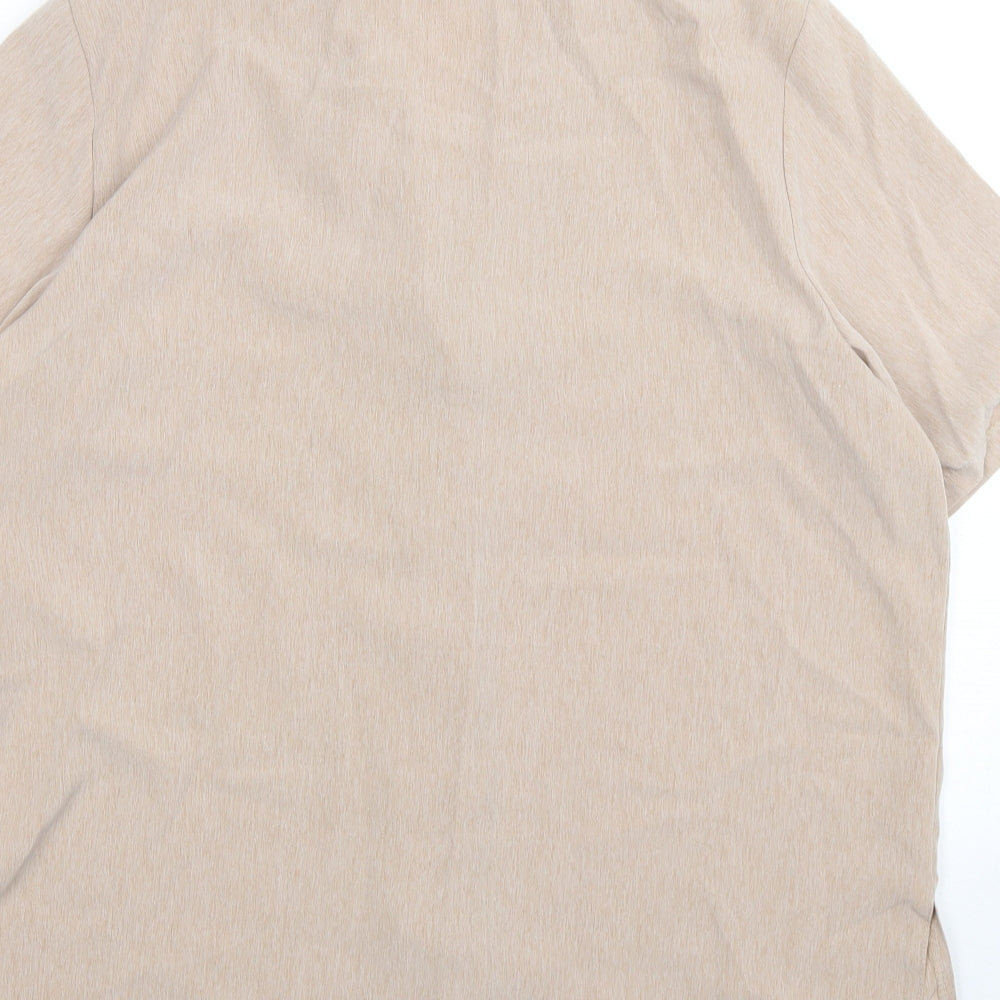 Womens UK Size 16 Bonmarché Beige Basic Button-Up