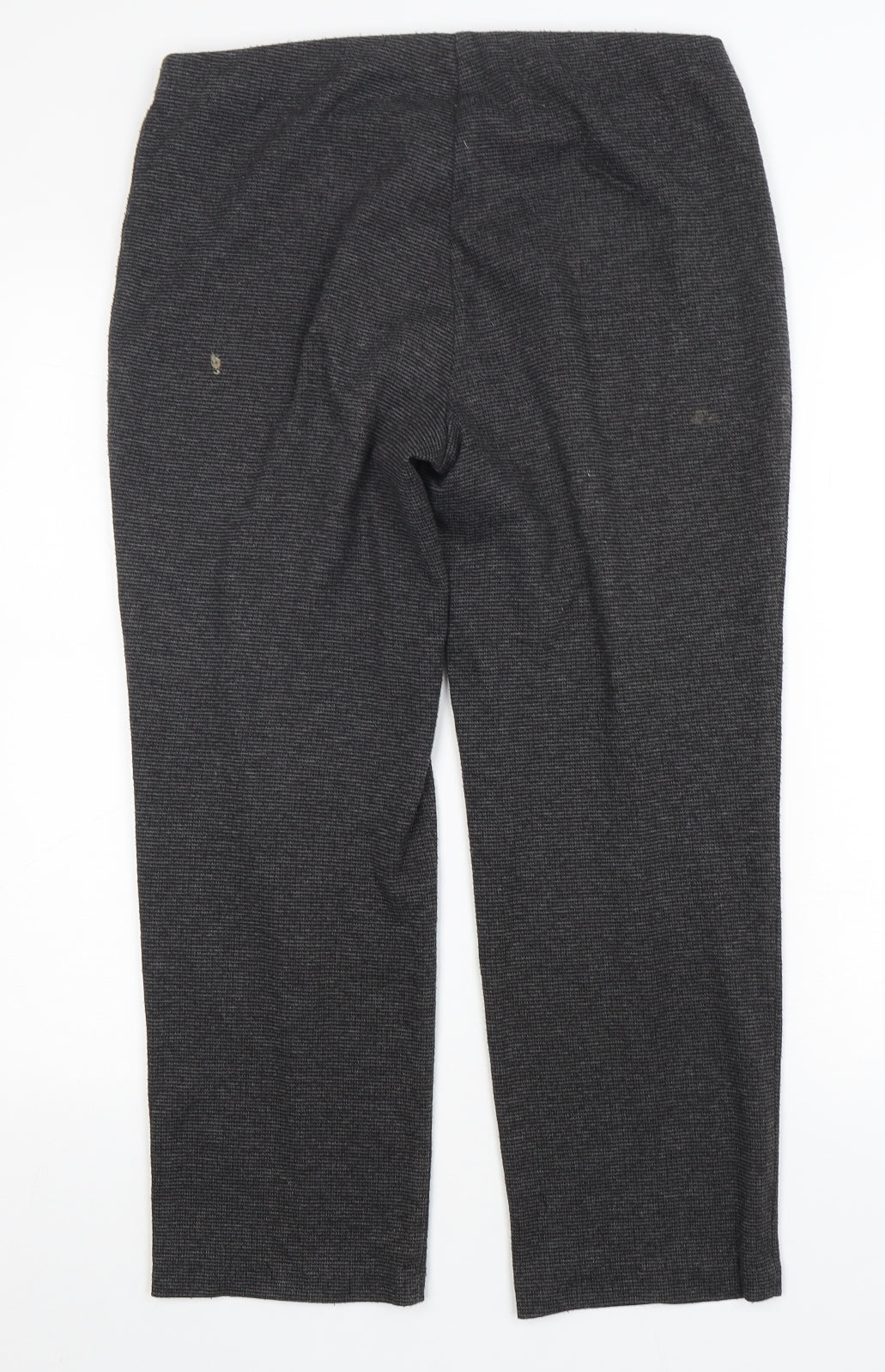 Womens UK Size 12 Marks and Spencer Regular Fit Cropped Grey Trousers