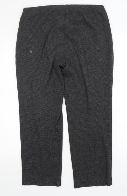 Womens UK Size 12 Marks and Spencer Regular Fit Cropped Grey Trousers