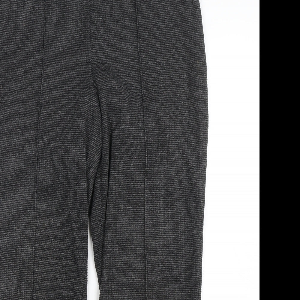 Womens UK Size 12 Marks and Spencer Regular Fit Cropped Grey Trousers