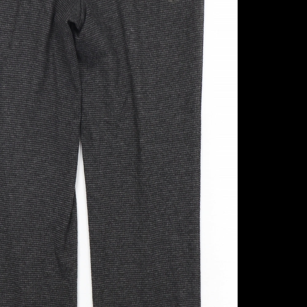 Womens UK Size 12 Marks and Spencer Regular Fit Cropped Grey Trousers