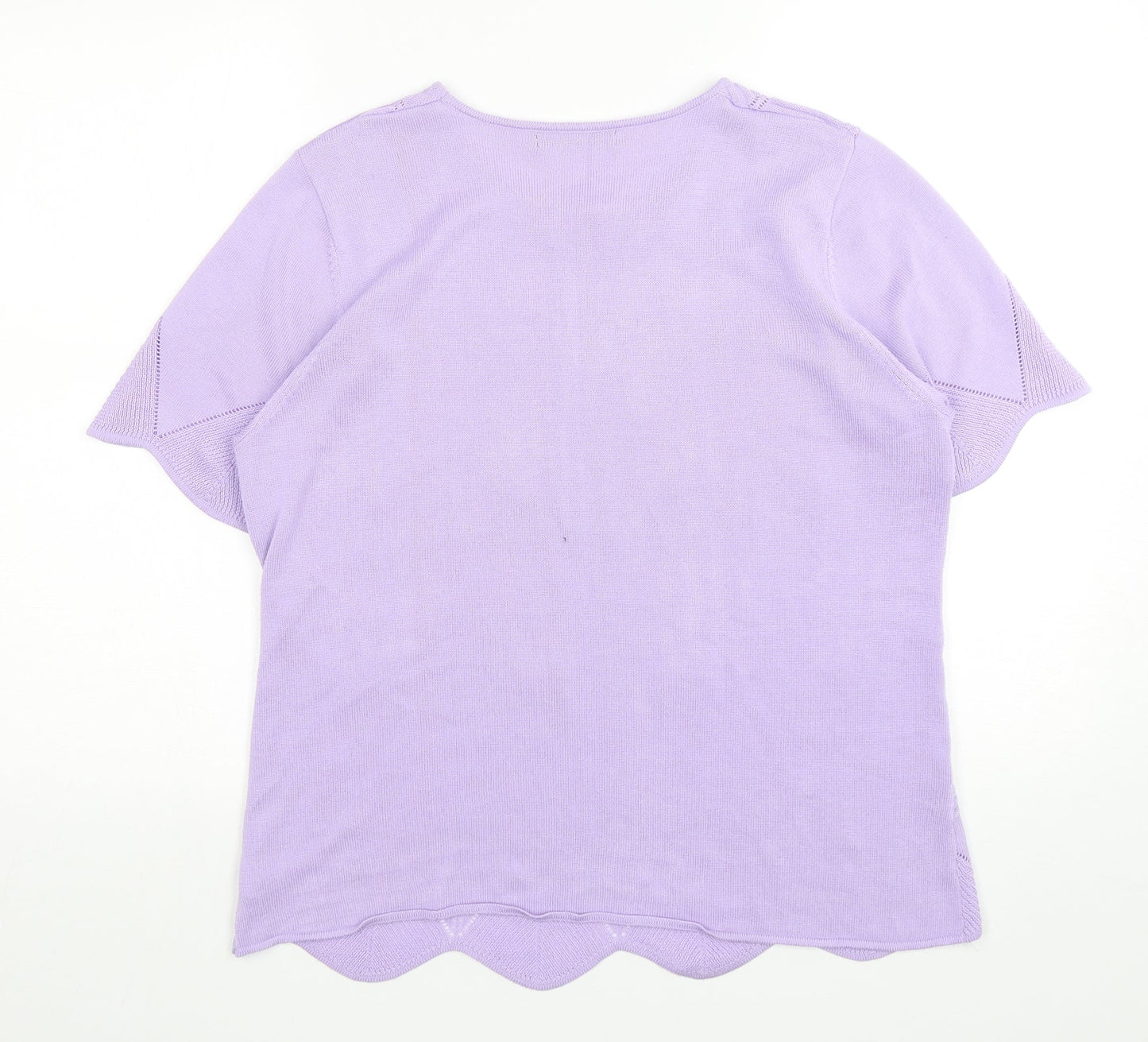 Womens UK Size M Bonmarché Purple Basic T-Shirt