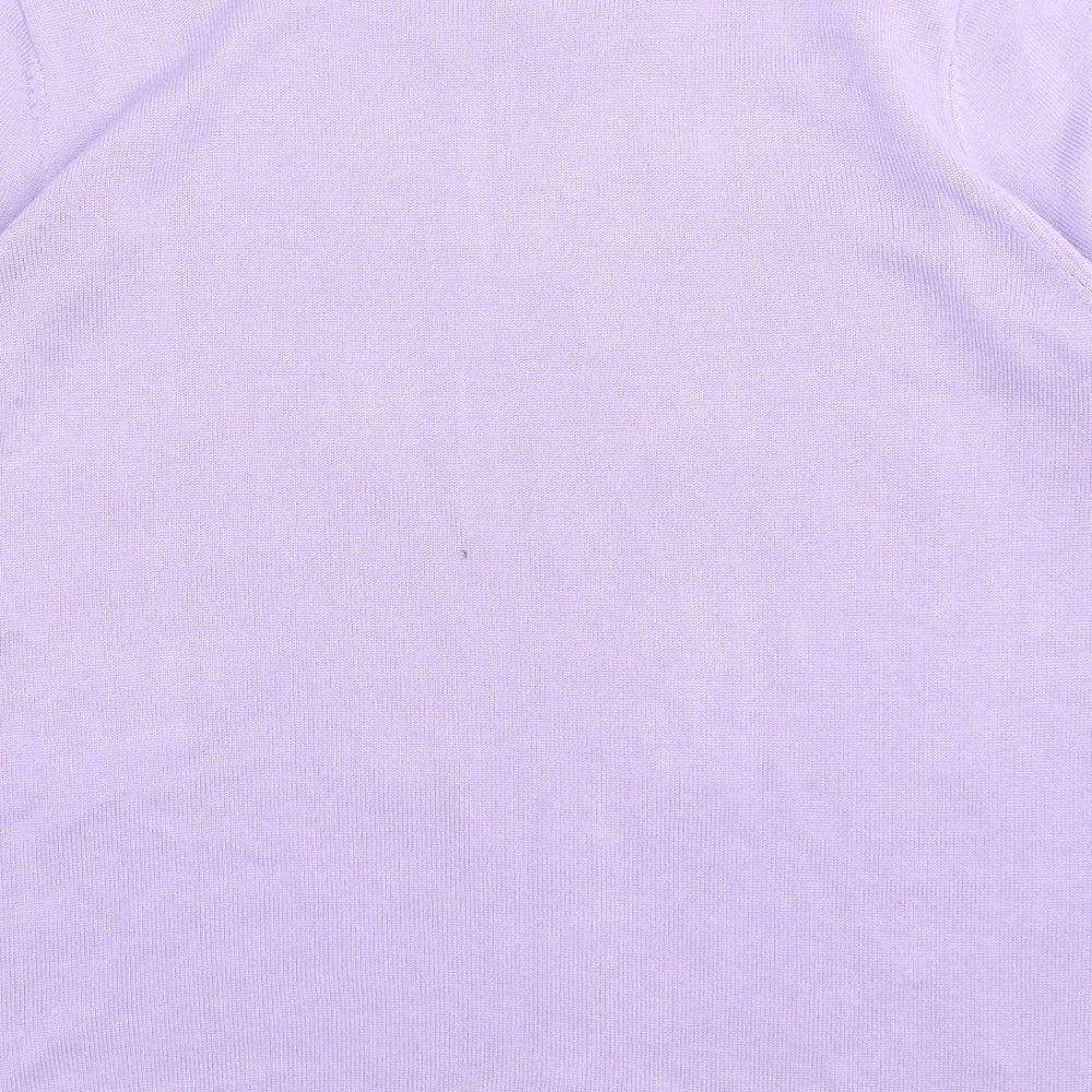 Womens UK Size M Bonmarché Purple Basic T-Shirt