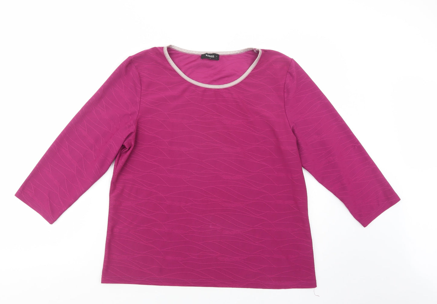 Womens UK Size L Klass Purple Basic Blouse
