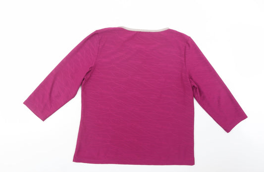 Womens UK Size L Klass Purple Basic Blouse
