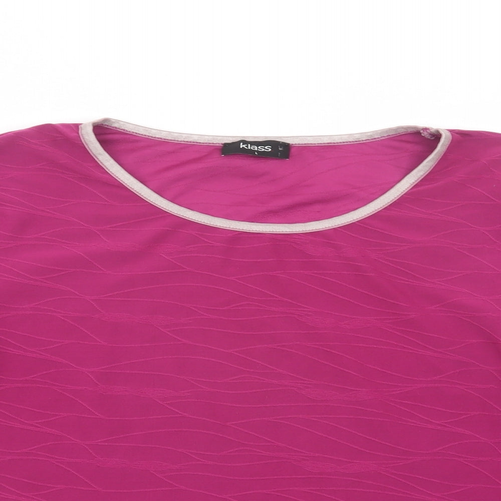 Womens UK Size L Klass Purple Basic Blouse