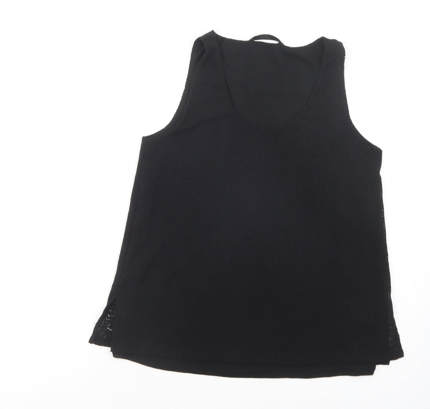 Womens UK Size S Dunnes Stores Black Basic Tank