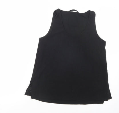 Womens UK Size S Dunnes Stores Black Basic Tank