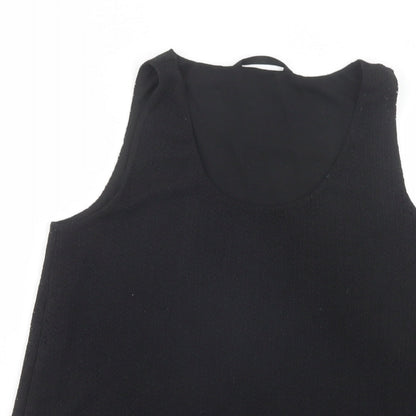 Womens UK Size S Dunnes Stores Black Basic Tank