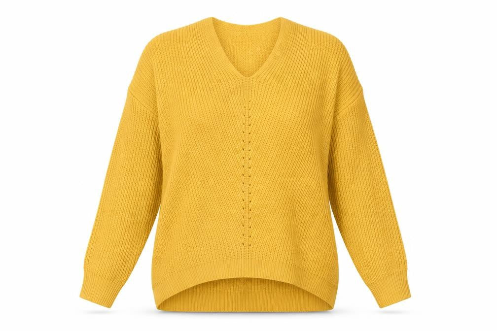 Womens UK Size L New Look Yellow Pullover Jumper