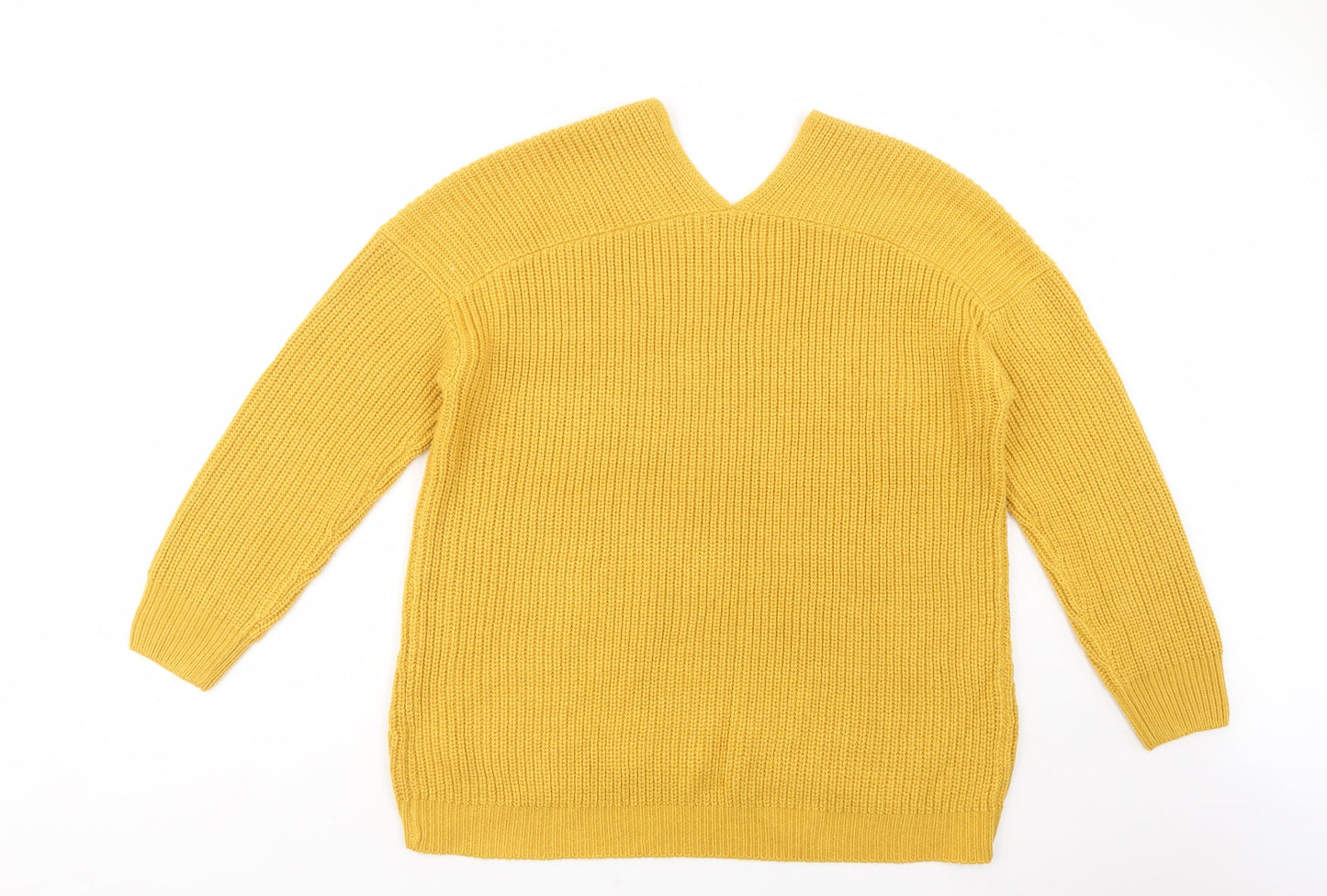 Womens UK Size L New Look Yellow Pullover Jumper