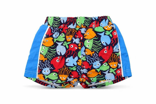 Mothercare Baby Multicoloured Geometric Nylon Cropped Trousers Size 3-6 Months   - Fish Print