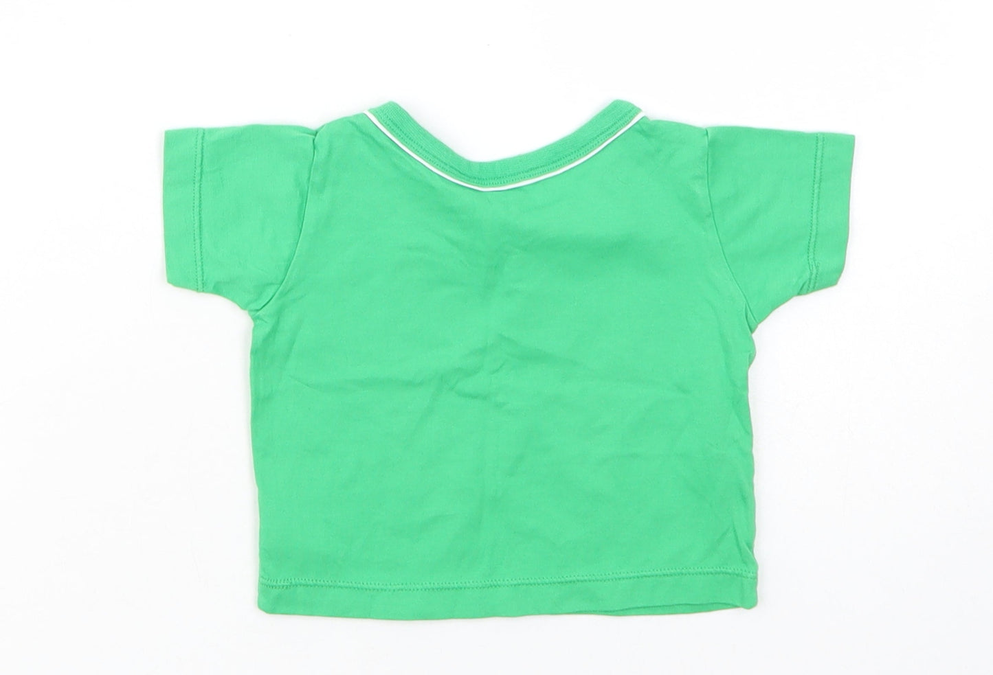 Mothercare Baby Green  Cotton Pullover T-Shirt Size 0-3 Months Crew Neck Pullover