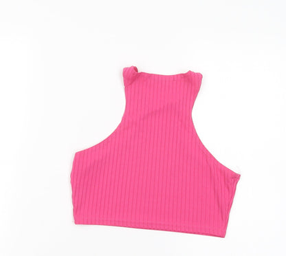 Womens UK Size 8 Femme Luxe Pink Cropped Tank