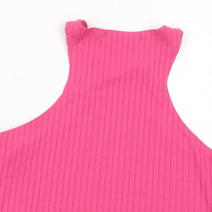 Womens UK Size 8 Femme Luxe Pink Cropped Tank