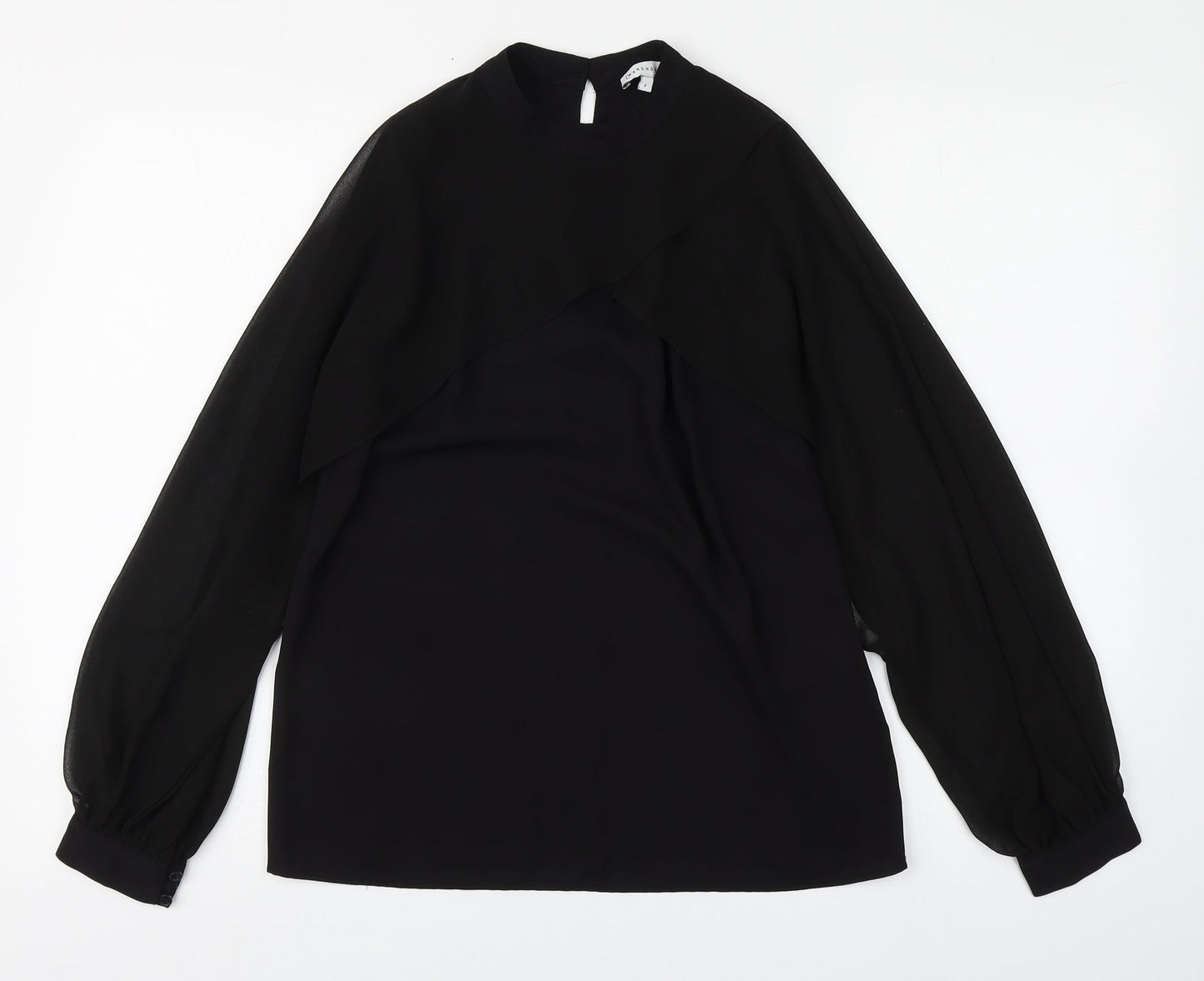 Womens UK Size 6 Warehouse Black Basic Blouse