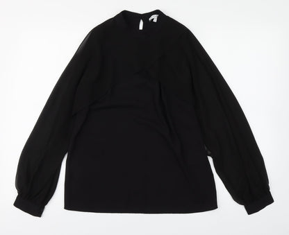 Womens UK Size 6 Warehouse Black Basic Blouse