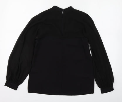Womens UK Size 6 Warehouse Black Basic Blouse