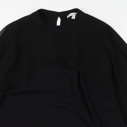 Womens UK Size 6 Warehouse Black Basic Blouse