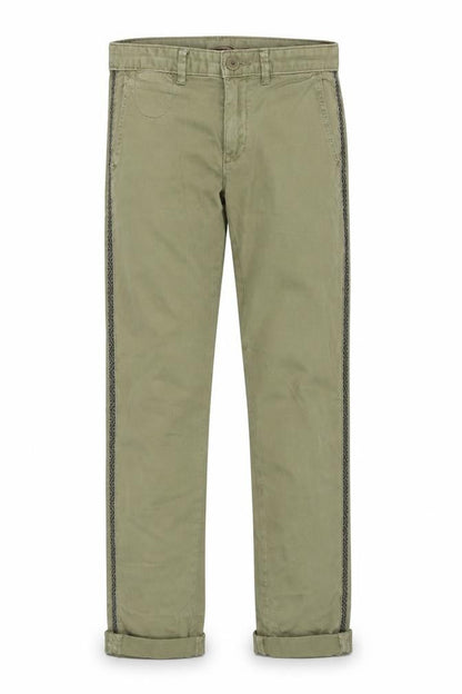 Anthropologie Mens Green  Cotton Chino Trousers Size 25 in L28 in Regular Zip