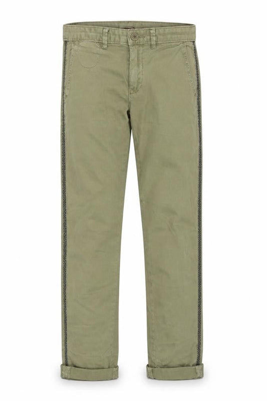 Anthropologie Mens Green  Cotton Chino Trousers Size 25 in L28 in Regular Zip