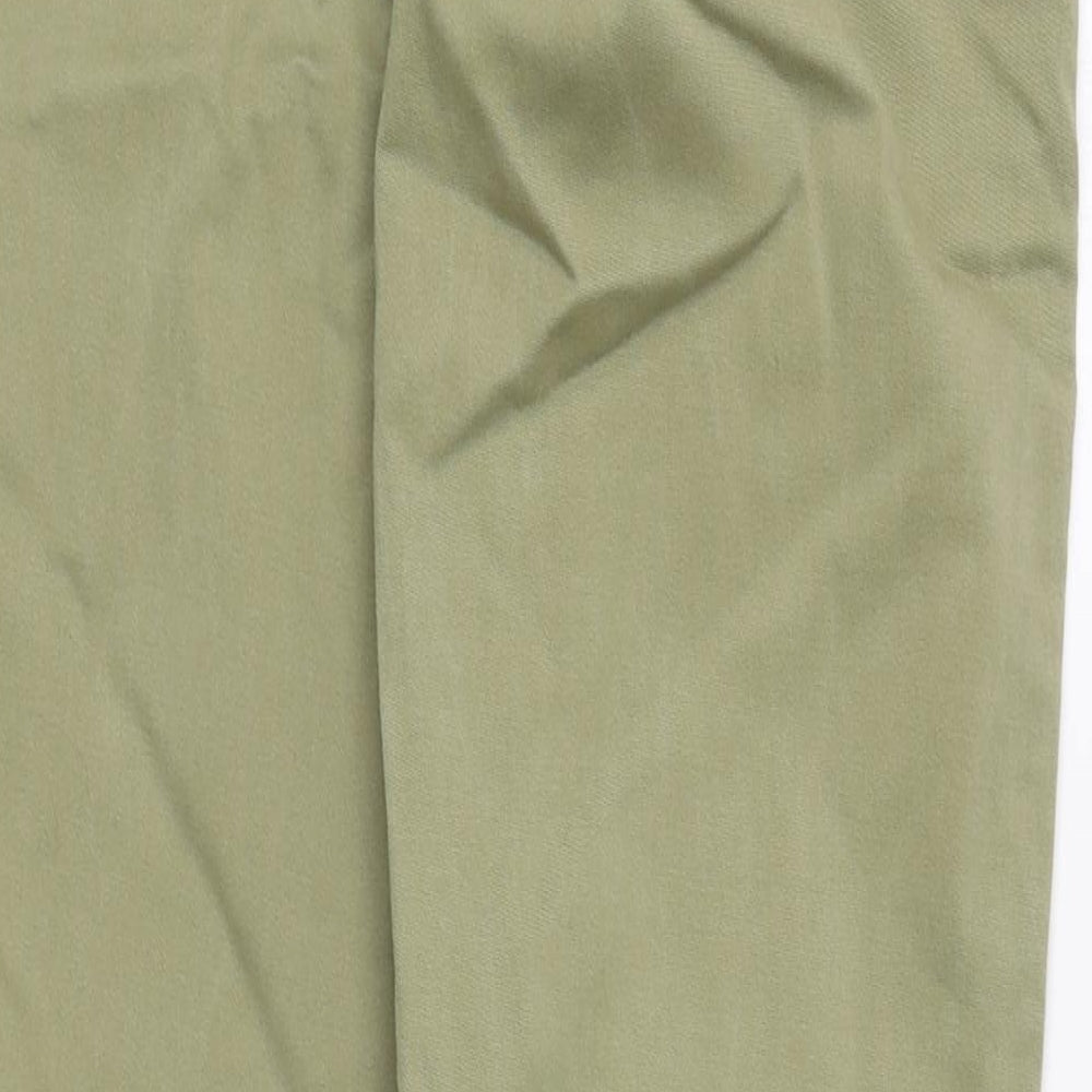 Anthropologie Mens Green  Cotton Chino Trousers Size 25 in L28 in Regular Zip