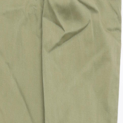 Anthropologie Mens Green  Cotton Chino Trousers Size 25 in L28 in Regular Zip
