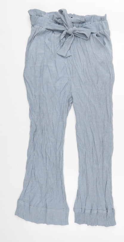 New Look Womens Blue  Polyester Trousers  Size 8 L22 in Regular