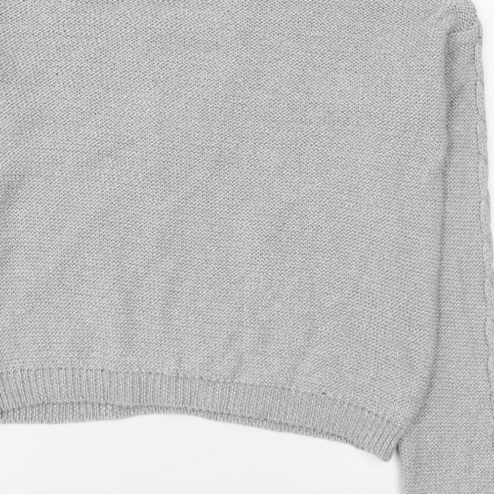 Primark Womens Grey Round Neck  Cotton Pullover Jumper Size S