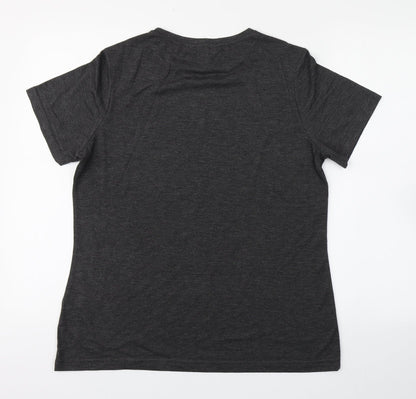Womens UK Size 10 Dorothy Perkins Grey Basic T-Shirt