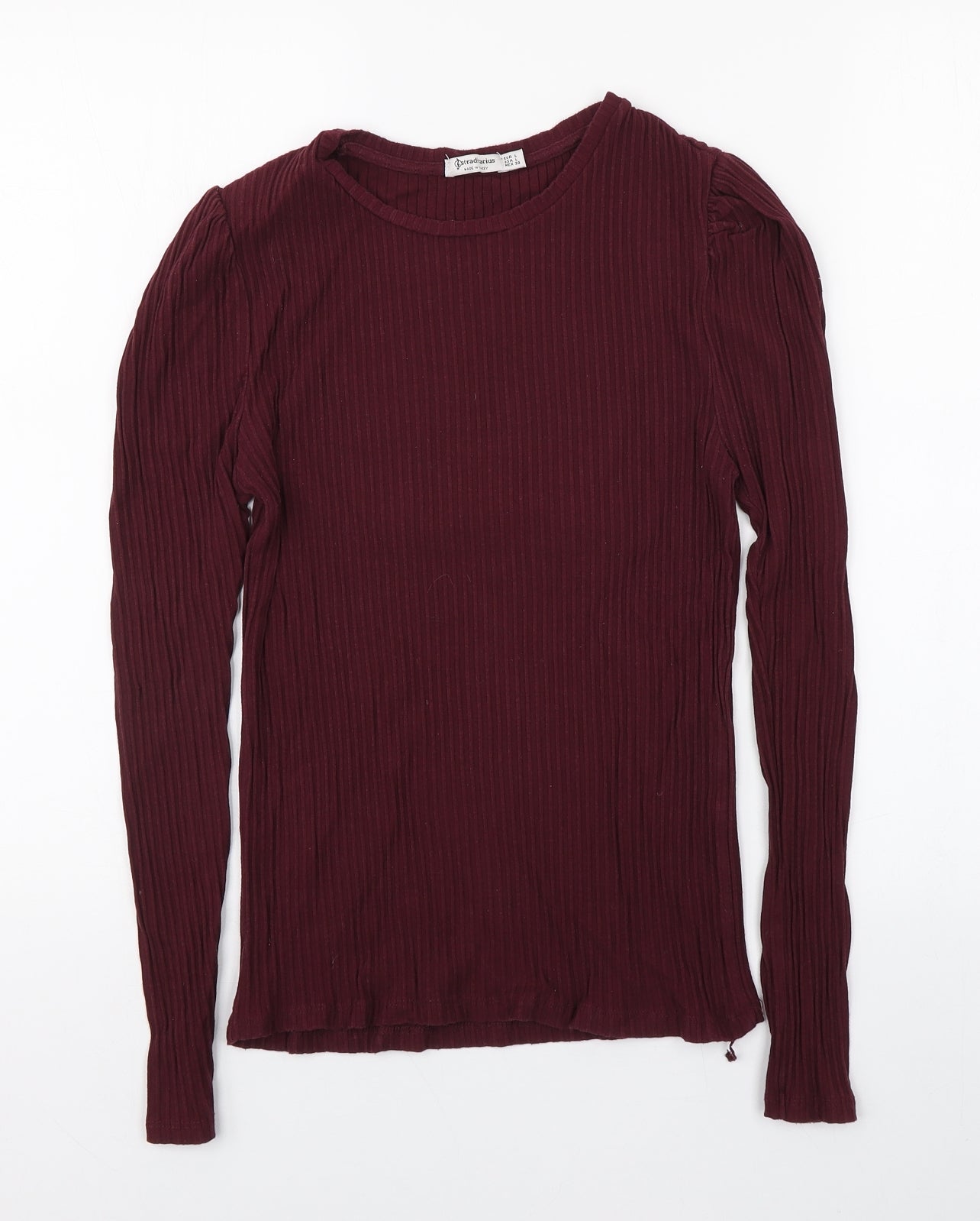 Womens UK Size L Stradivarius Purple Basic T-Shirt