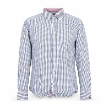 Mens UK Size M REMUS Blue  Button-Up Long Sleeve Casual Shirt