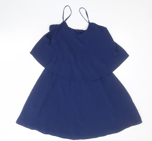 Primark Womens Blue  Polyester Mini  Size 6  V-Neck Pullover