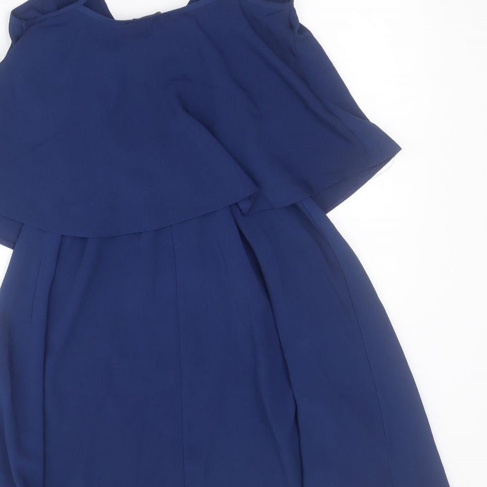 Primark Womens Blue  Polyester Mini  Size 6  V-Neck Pullover